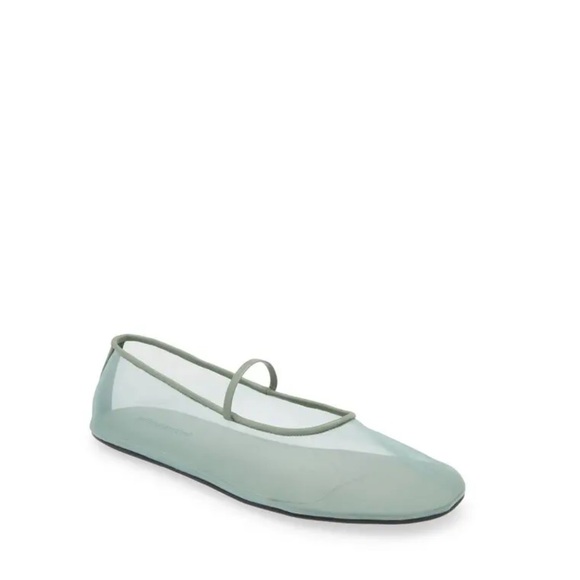 Jeffrey Campbell Mesh Mary Jane Flat Swan Lake mint  US 6 ( it has spots) - Picture 1 of 14